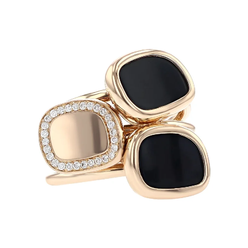 Roberto Coin 18K Rose Gold, Jade and Diamond Ring