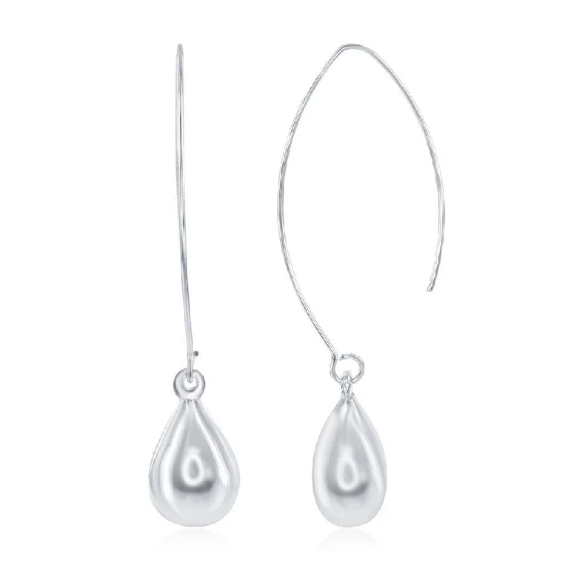 women’s jade earrings-Sterling Silver Kisses Style Threader Earrings