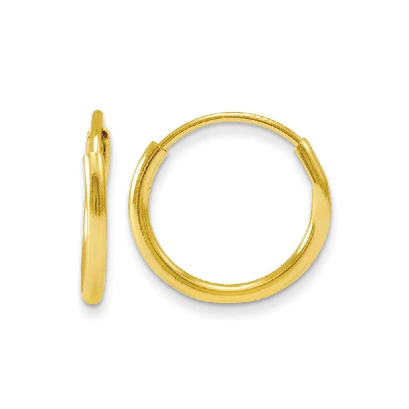 women’s long earrings-Madi K Kid's 14k  Endless Hoop Earrings