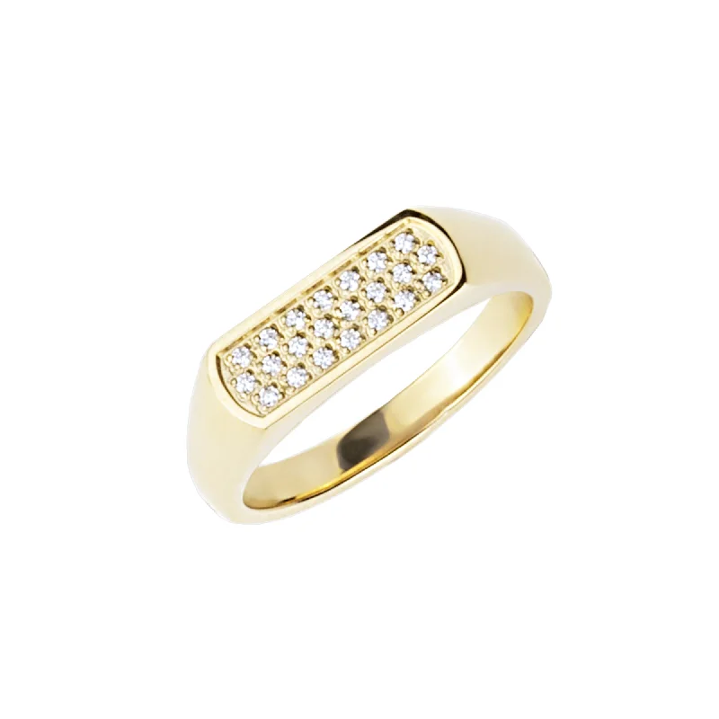 women’s oval ring-Signet Chic Ring