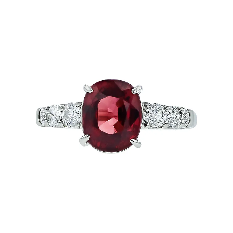 Platinum Ruby and Diamond Ring