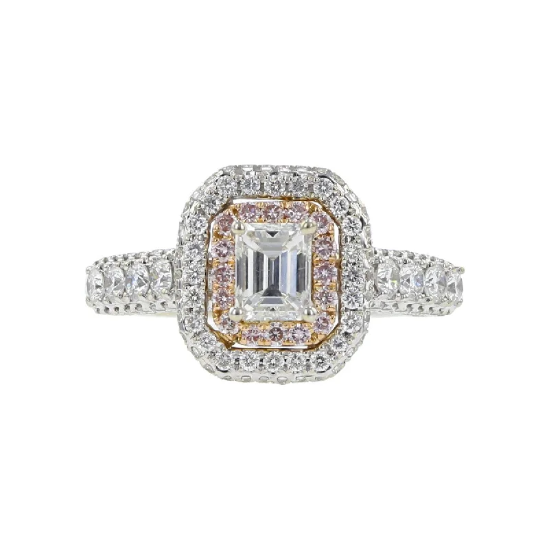 Precious Pastel Emerald-cut Diamond Ring