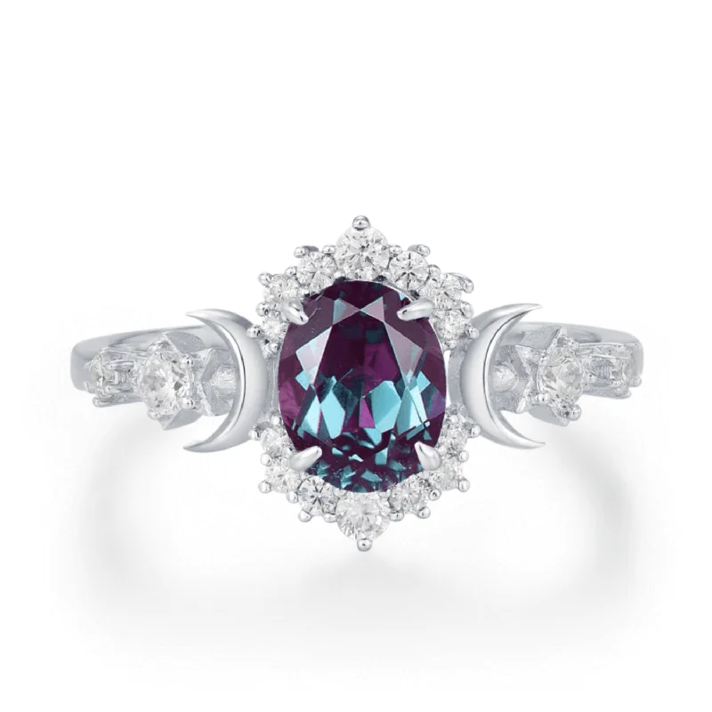 women’s sapphire ring-Galactic Alexandrite Ring