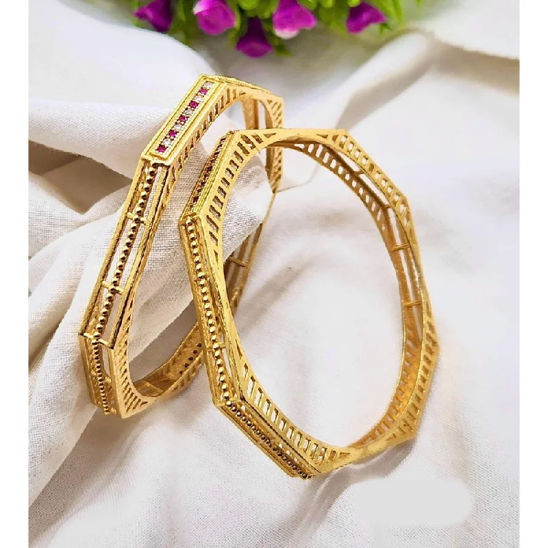 women’s elegant engagement rings-women’s friendship bracelet-SP Jewellery Gold Plated Austrian Stone Bangle Set