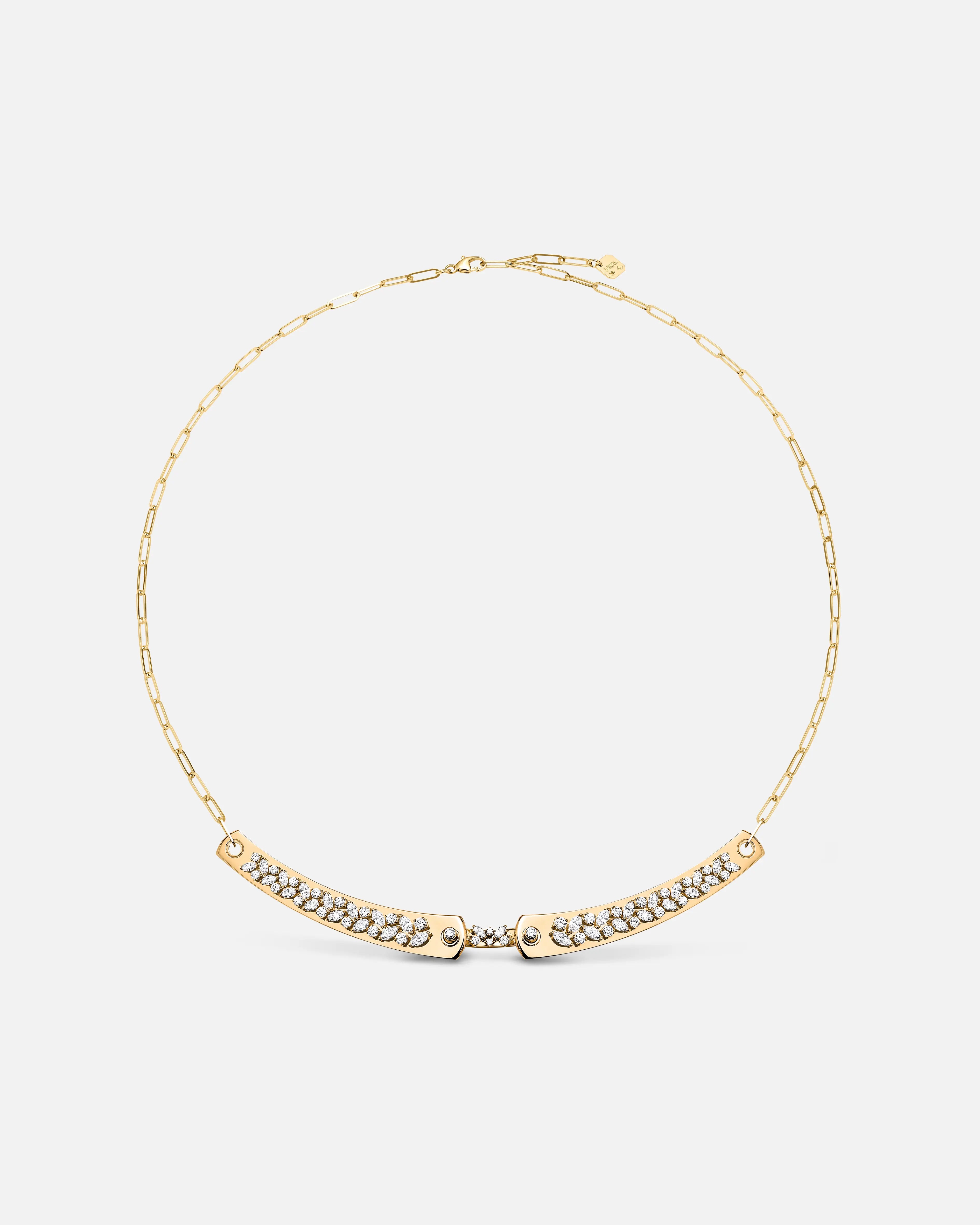 women’s chain link necklace-Soirée Mood Necklace in Yellow Gold