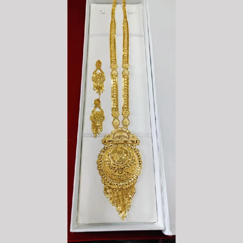 women’s dainty gold necklace-Pari Art Jewellery Forming Long Necklace Set