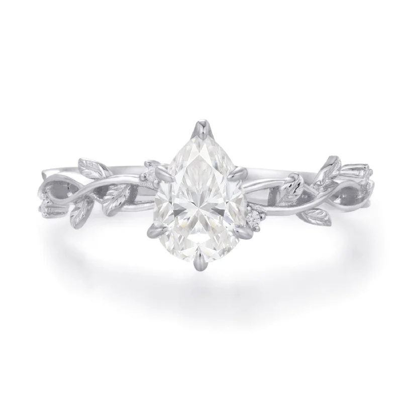 women’s engagement ring-Everlasting Pear Cut Moissanite Ring©