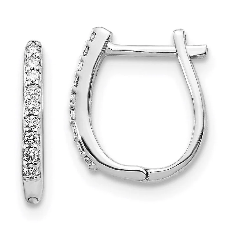 women’s teardrop earrings-14k White Gold Diamond Earrings