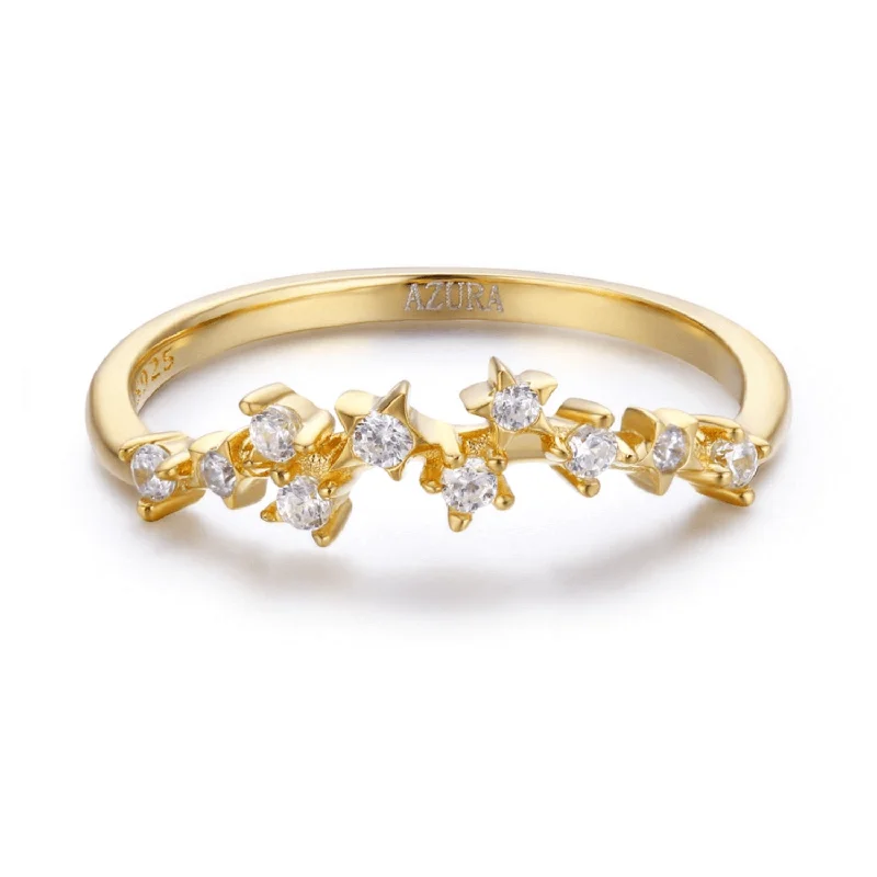 women’s engagement ring set-Starry Night Ring (Yellow Gold)