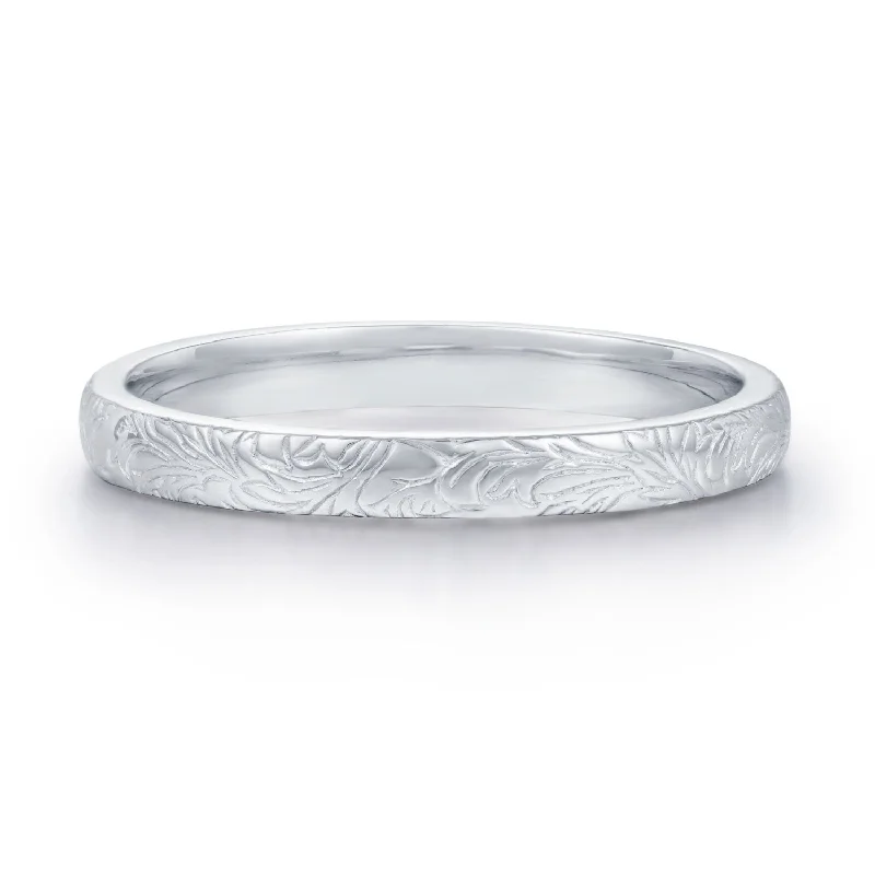 women’s designer ring-Everwood Carved Band (Female)