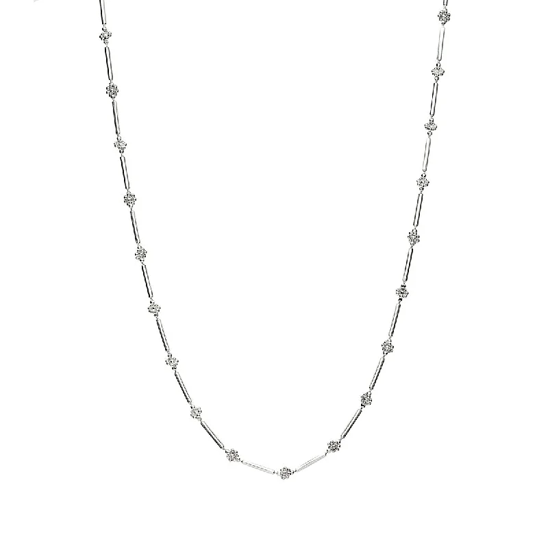 women’s long necklace-Rose Station Necklace