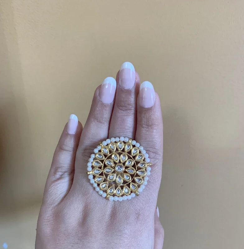 women’s heirloom ring-DJR14 Kundan statement ring ( READY TO SHIP)