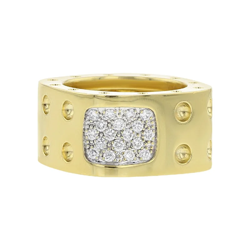 Roberto Coin Pois Moi Double Row Diamond Ring