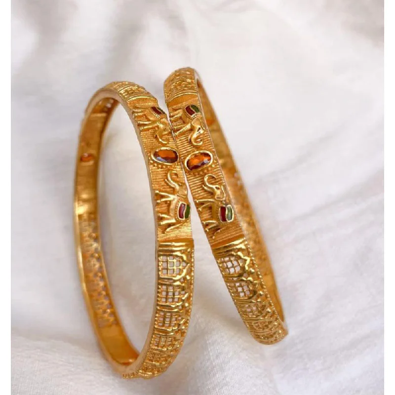 women’s unique engagement rings-women’s elegant bracelet-SP Jewellery Gold Plated Bangle Set