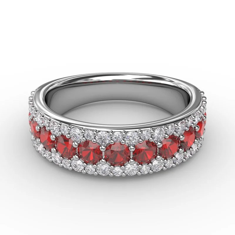 FANA Ruby and Diamond Ring R1523R