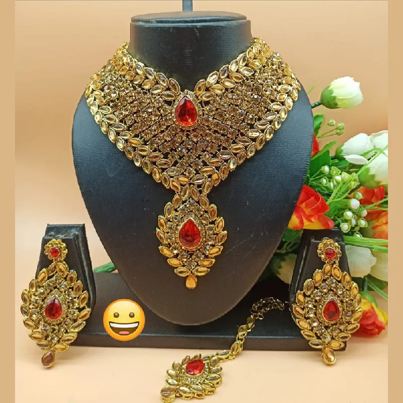 women’s designer necklace-Manisha Jewellery Austrian Stone Necklace Set