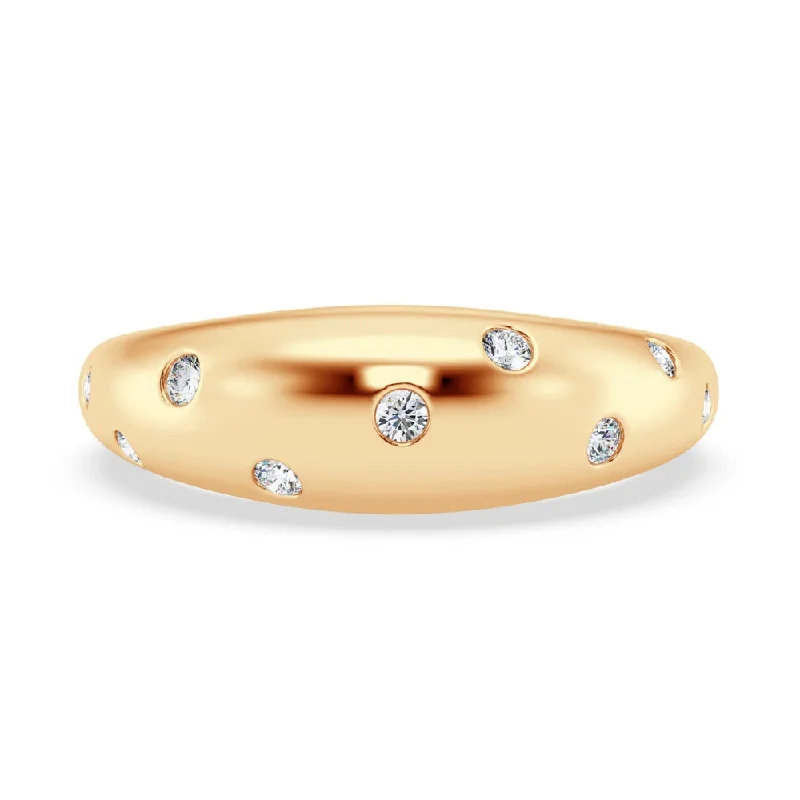 1/5 Ctw Domed Diamond Ring in 14 Karat Yellow Gold