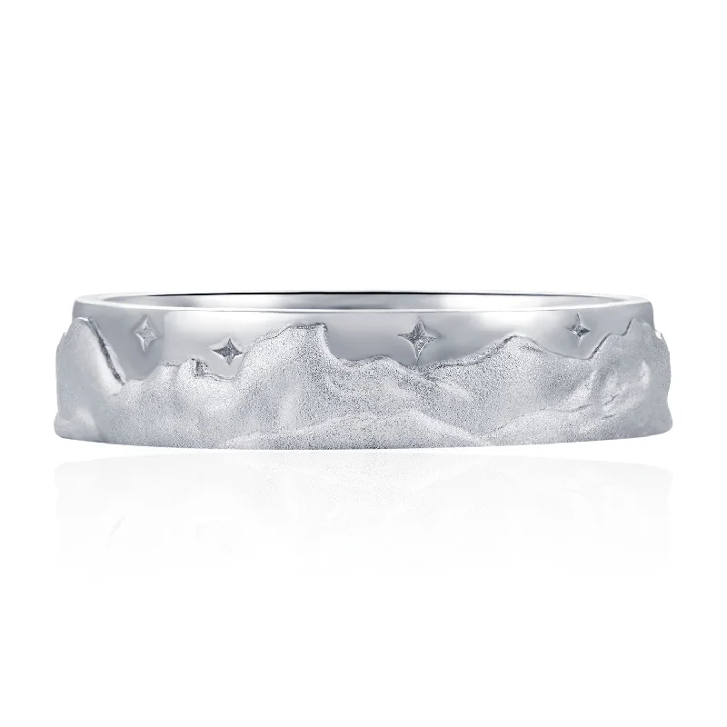 women’s classic ring-Eternal Peaks Band (Male)