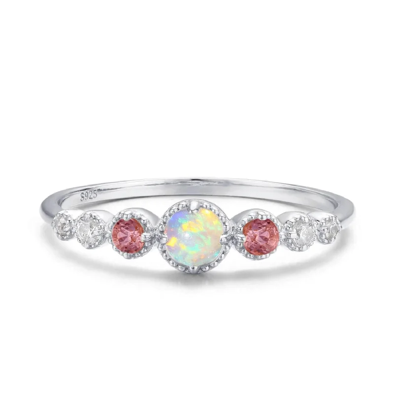 women’s cocktail ring-Divinity Opal Tourmaline Ring