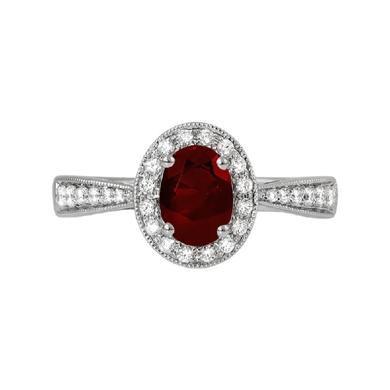 Garnet and Diamond Ring