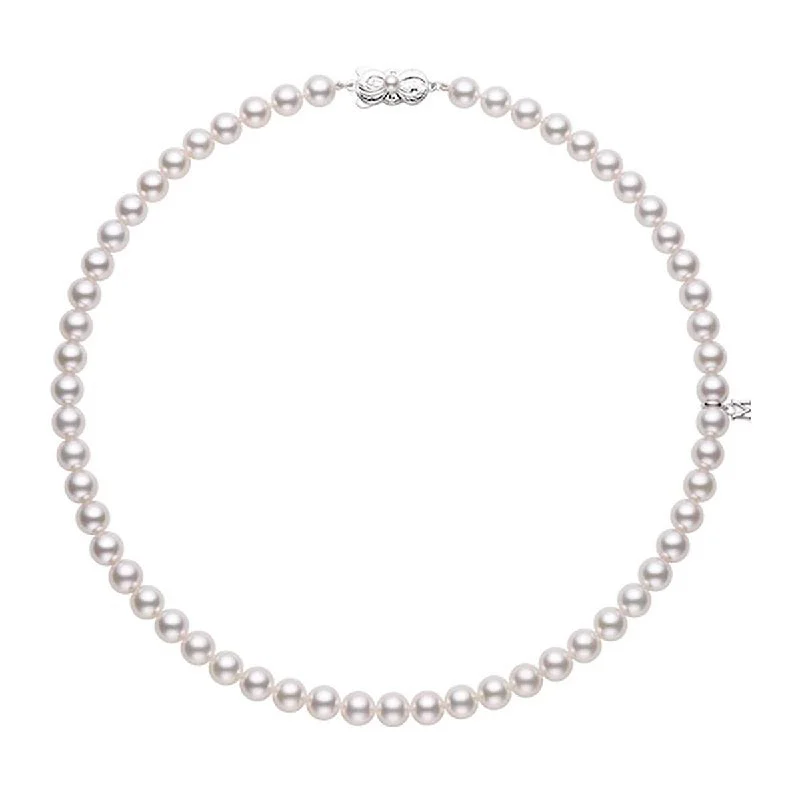 women’s adjustable chain necklace-Premium Akoya Cultured Pearl Necklace