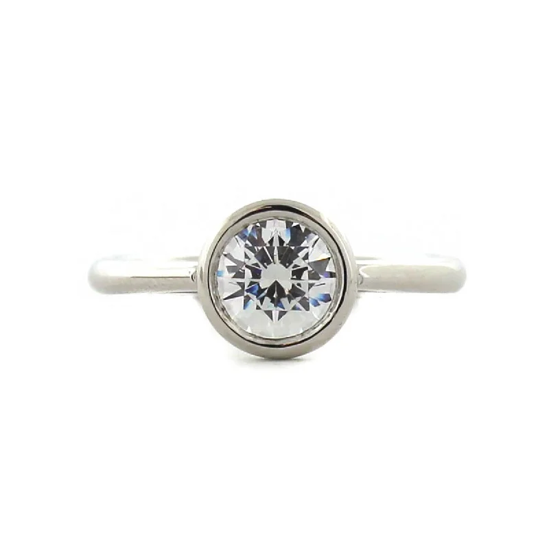 Floating Tension Bezel Diamond Ring Setting