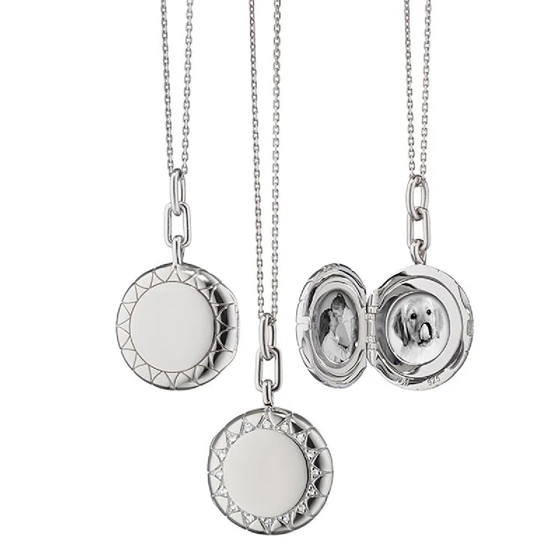 women’s statement necklace-Round Isabella Locket Necklace