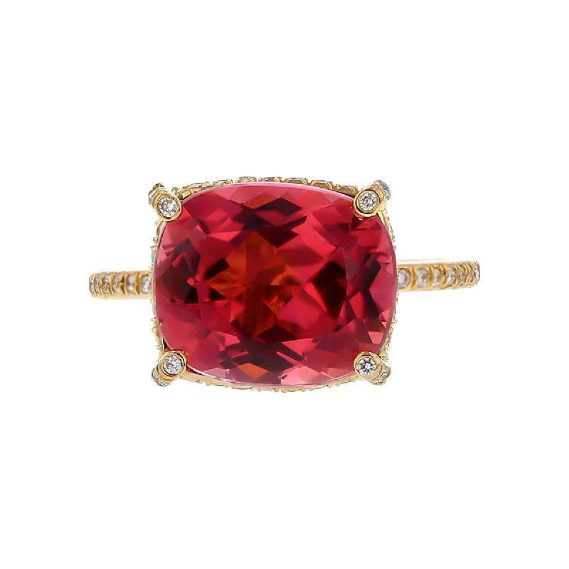 Vera Wang Pink Tourmaline and Diamond Ring