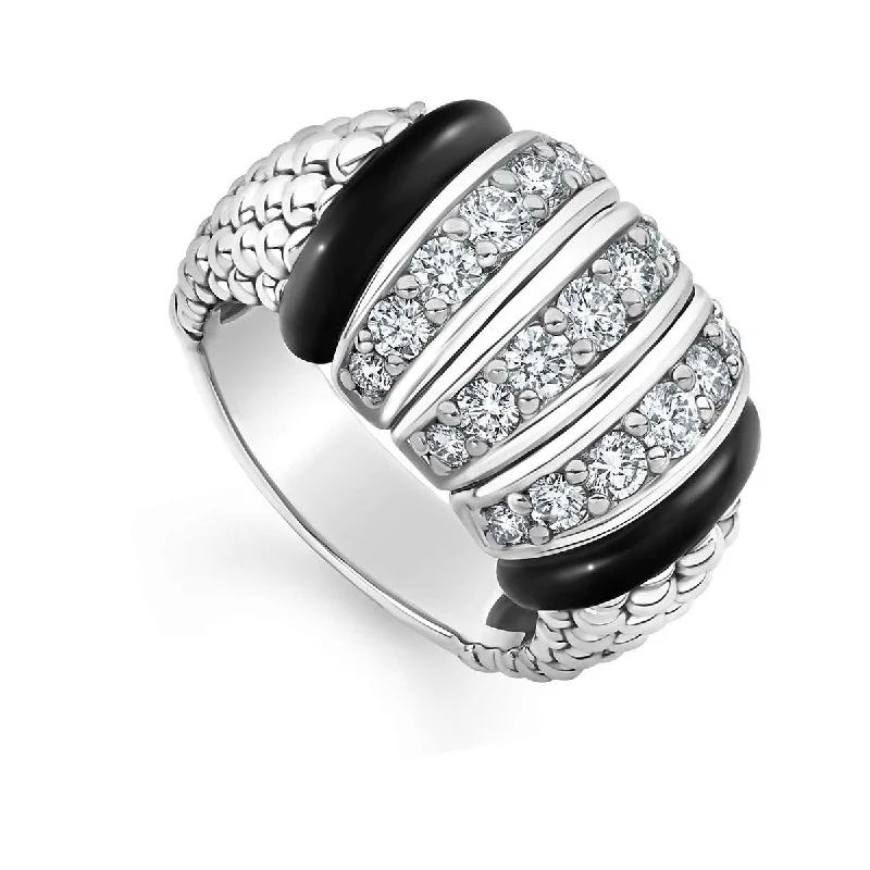 Black Caviar Diamond Ring