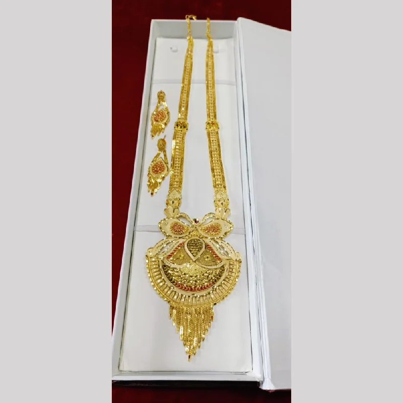 women’s adjustable chain necklace-Pari Art Jewellery Forming Long Necklace Set