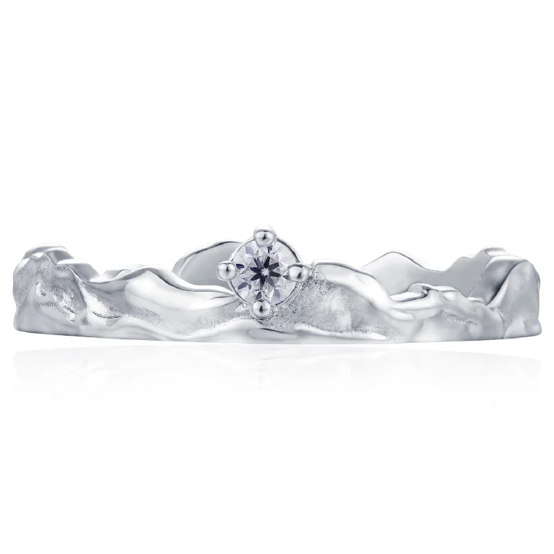 women’s men’s wedding ring-Eternal Peaks Band (Female)