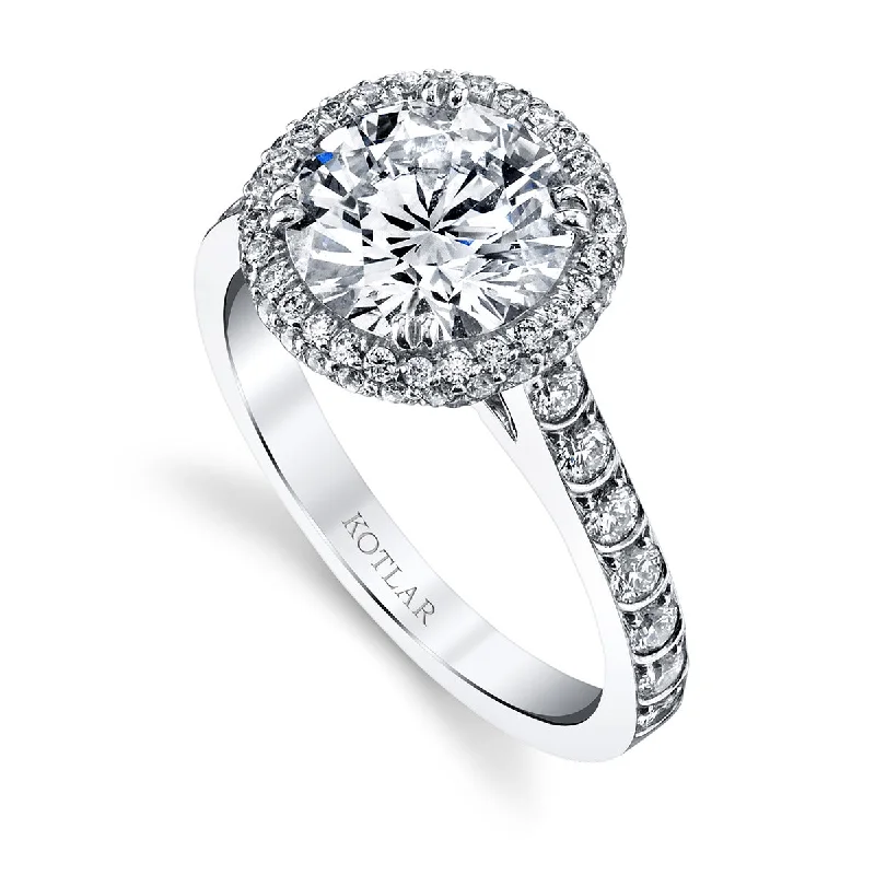 Artisan Pave Scallop Brilliant Diamond Ring