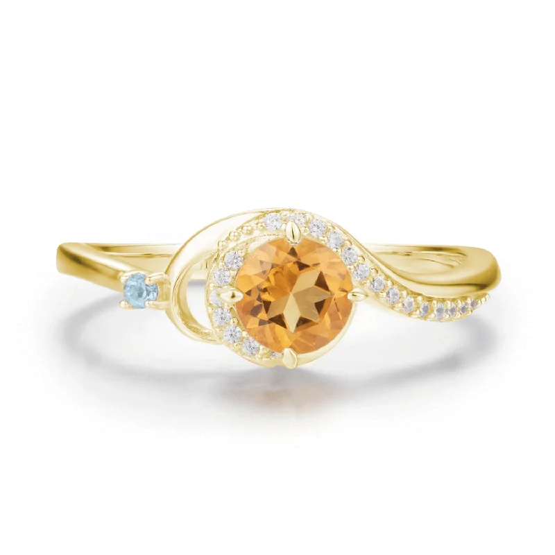 women’s infinity ring-Air Ring (Yellow Gold)