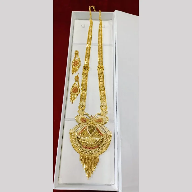 women’s fine gold necklace-Pari Art Jewellery Forming Long Necklace Set