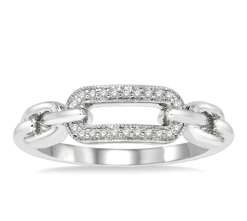 Paper Clip Diamond Ring - 1/10 Carat