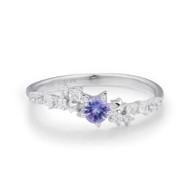 women’s anniversary ring-Stardust Tanzanite Ring