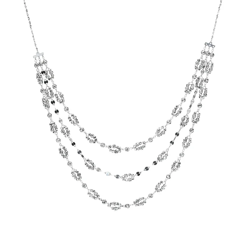 women’s stylish necklace-Platinum Triple Jill Adjustable Necklace