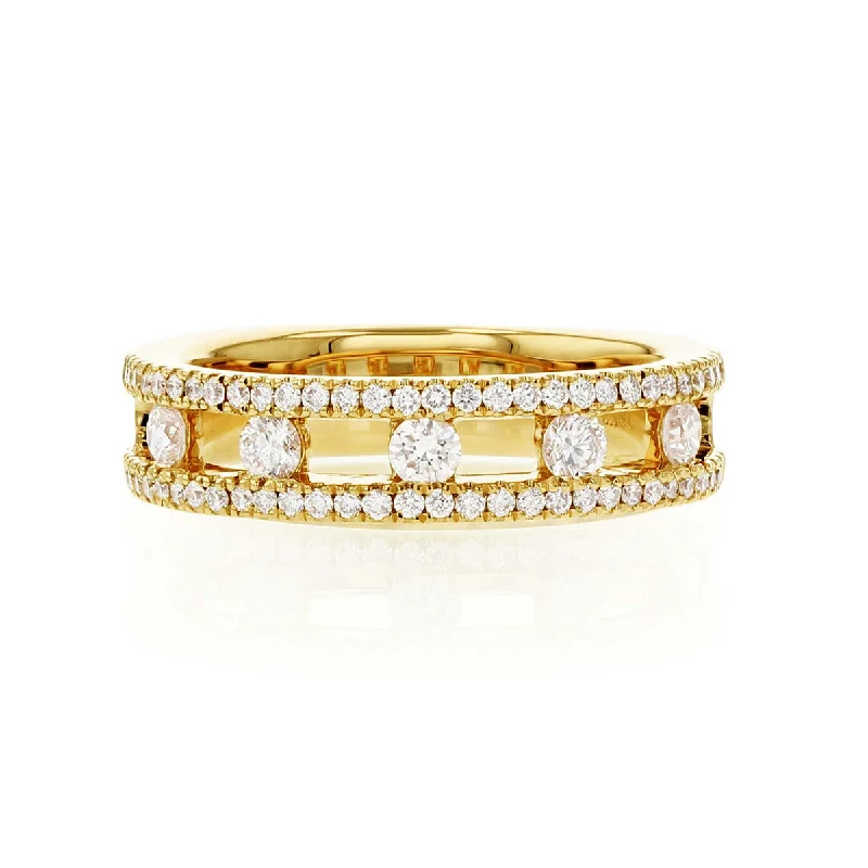 Precious Pastel Single Row Diamond Ring