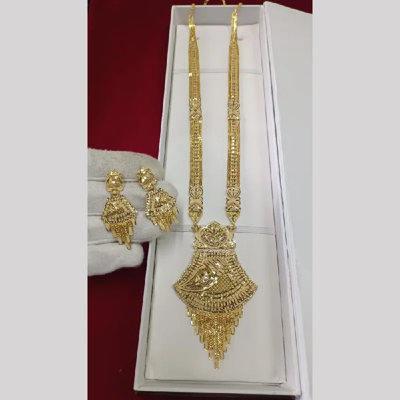 women’s diamond tennis necklace-Pari Art Jewellery Forming Long Necklace Set