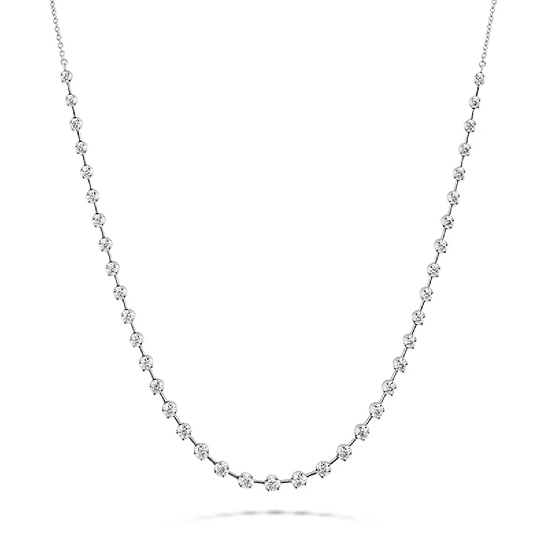 women’s infinity chain necklace-Serena Diamond Station Necklace