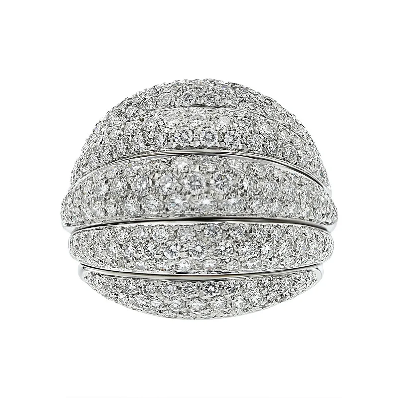 Damiani Spicchi Luna 18K White Gold Diamond Ring