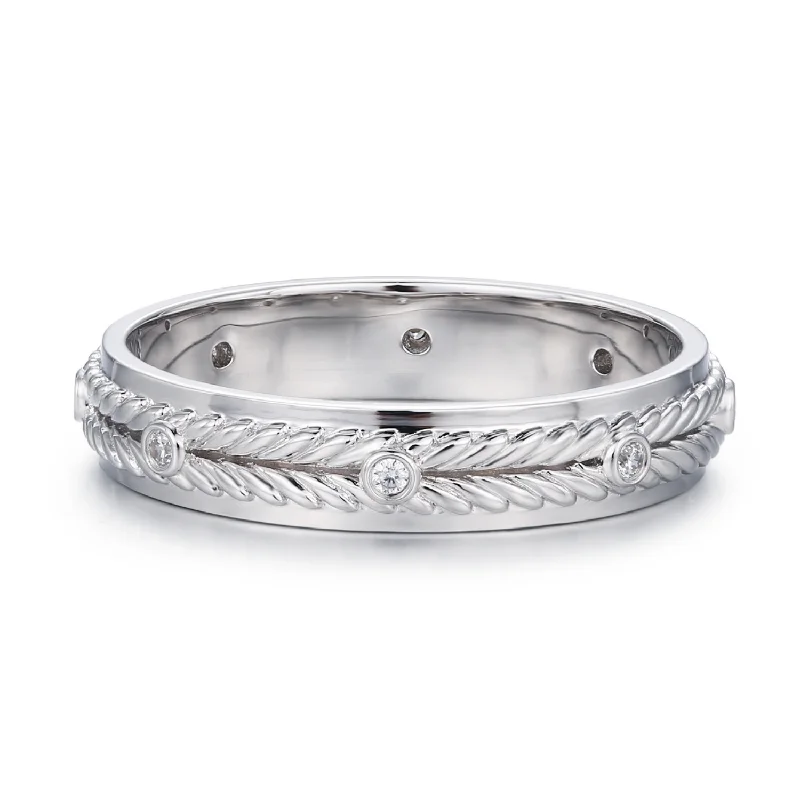 women’s emerald cut ring-Harvest Eternity Band