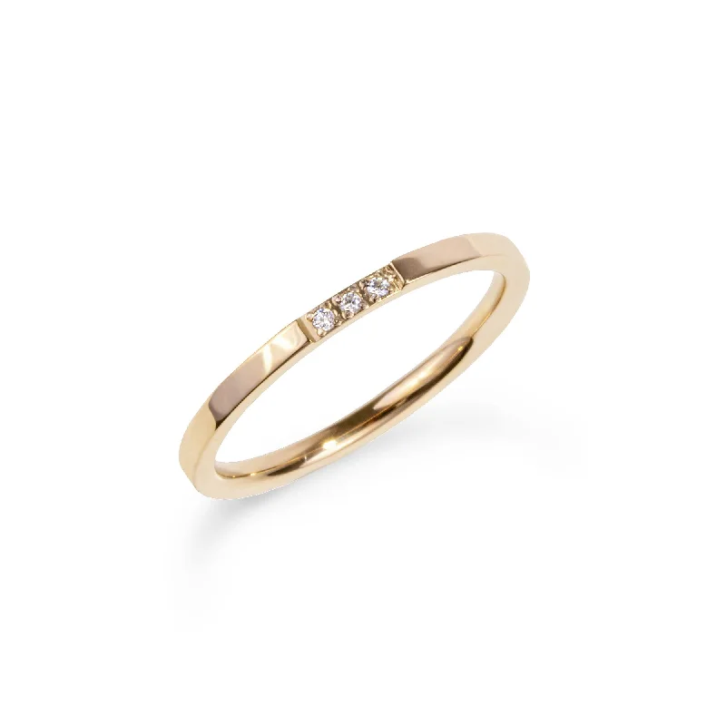 women’s silver stackable rings-Pure ring