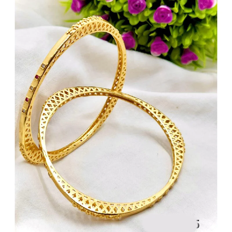 women’s heirloom engagement rings-women’s adjustable gold bracelet-SP Jewellery Gold Plated Austrian Stone Bangle Set