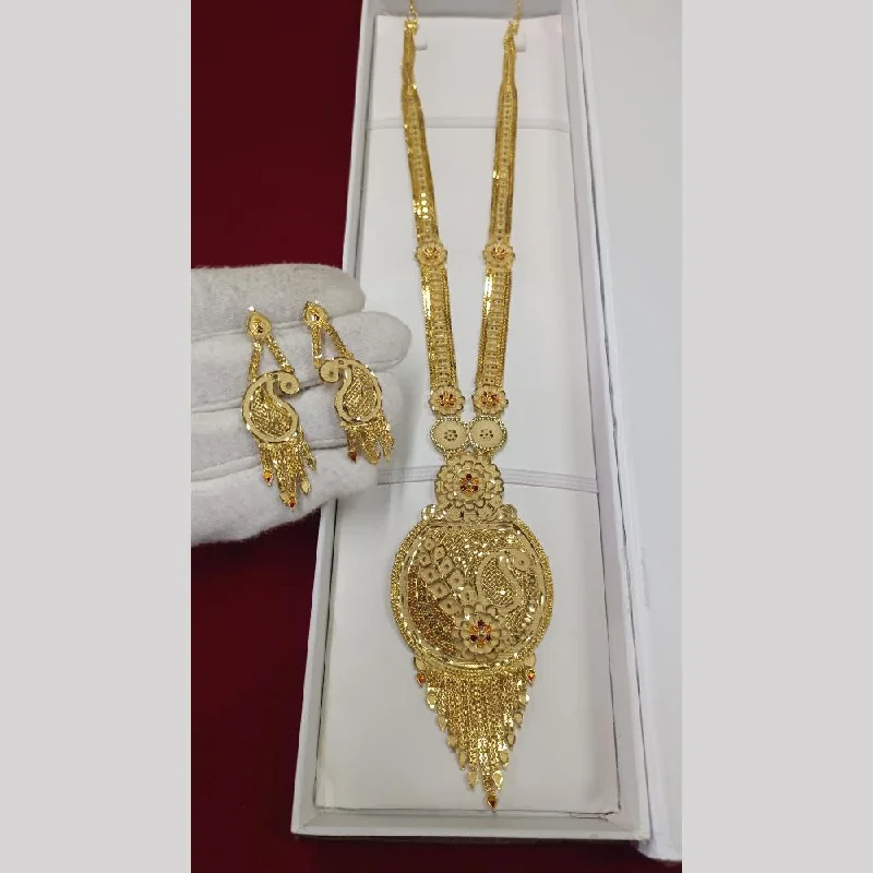 women’s crystal necklace-Pari Art Jewellery Forming Long Necklace Set