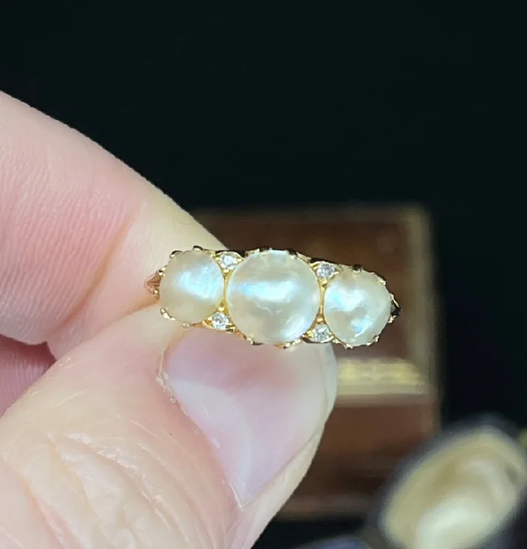 Antique Pearl and Diamond Ring by Payton, Pepper & Sons