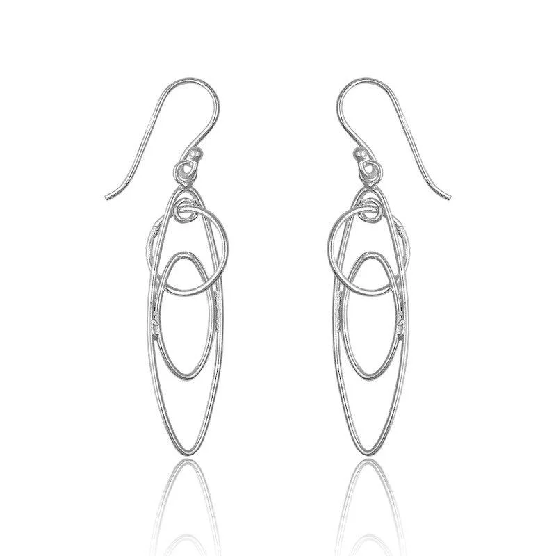 women’s elegant earrings-Sterling Silver Multi-Shaped Earrings