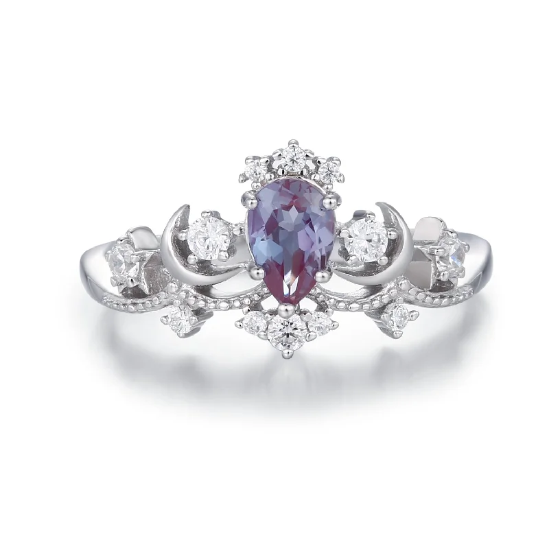 women’s unique ring-Moonlit Alexandrite Ring