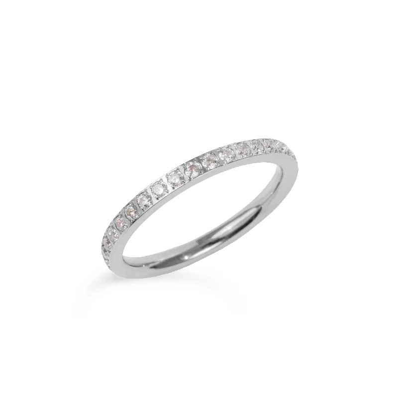 women’s statement ring-Eternity ring